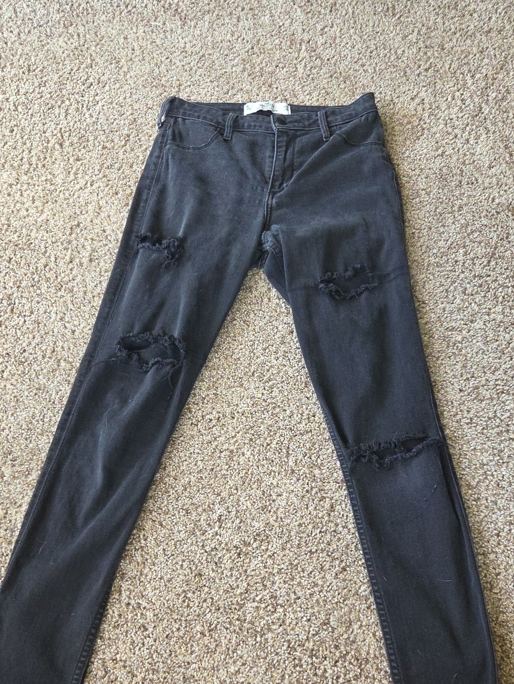 Hollister Black Distressed Skinny Jeans